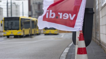 ver.di, Bus-Depot, Essen, Februar 2024, Streik