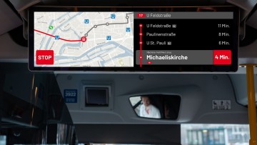 neues Fahrgastinfosystem bei der Hamburger Hochbahn AG