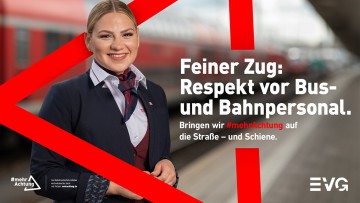 Kampagne der EVG Mehr Achtung für Busfahrer und Zugführer