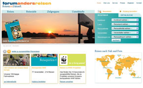 Neues Outfit für www.forumandersreisen.de