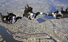 Nonnen über Hamburg