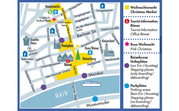 Busparkplätze zum Frankfurter Weihnachtsmarkt 2018