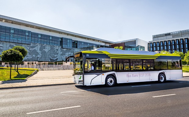 Solaris-Batteriebus für Probefahrten in Saragossa