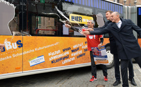 Schwabach: Ein Gelenkbus als Show-Bühne