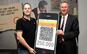 250.000stes Handy-Ticket
