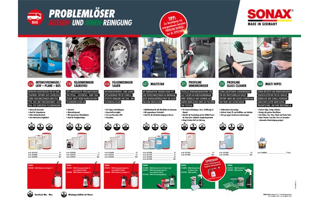 Sonax: Reinigungsplan speziell für Busse