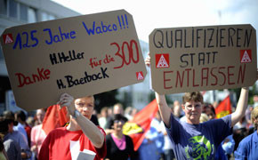 Wabco: Demo gegen Entlassungen
