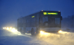 Bus im Winter