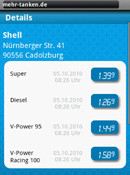 Android-App für Dieselpreisvergleich Android-App von mehr-tanken.de