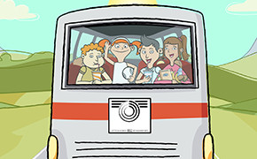 Zeichentrickfilm wirbt für den Qualitätsbus 