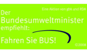 Bundesumweltminister empfiehlt Busfahren