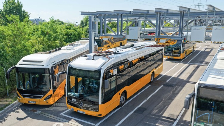 Busse der Stuttgarter Straßenbahnen AG (SSB) bei Laden (2026)