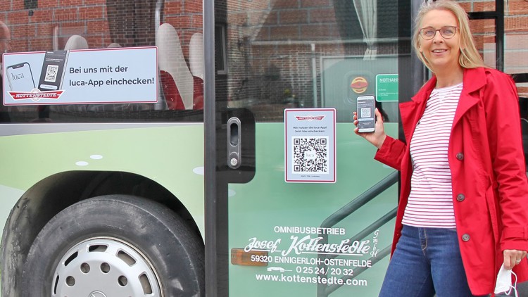 Omnibusbetrieb Kottenstedte setzt luca-App ein
