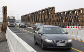 A57-Behelfsbrücke bei Dormagen