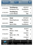 Reisekosten mit kostenfreier iPhone-App verwalten Reisekosten-App