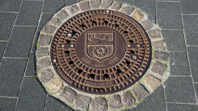 Gullydeckel auf Sylt