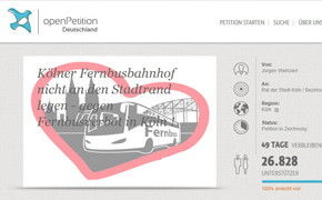 Online-Petition für Fernbushalt in Kölner Innenstadt