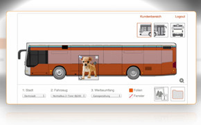 Erster Online-Buskonfigurator für Verkehrsmittelwerbung