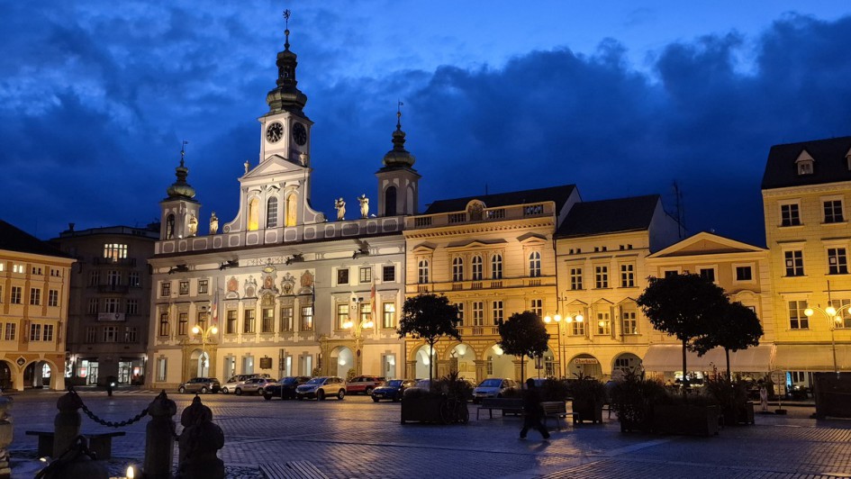 Der Neptunplatz in Budweis/Südböhmen