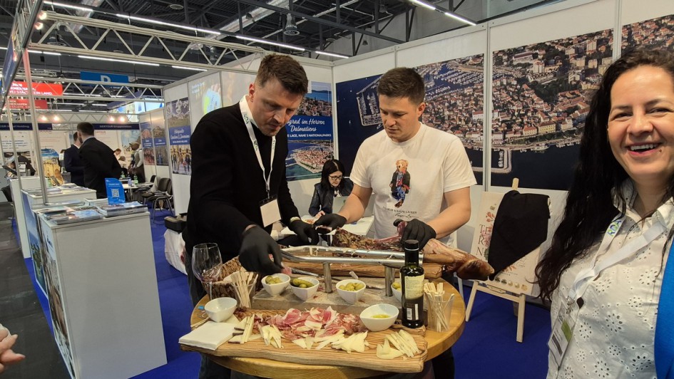 Leckereien an einem Messestand
