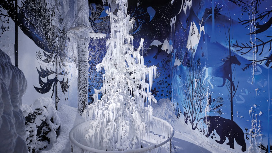 Swarovski Kristallwelten, Wunderkammer, Silent Light by Tord Boontje and snowed by Technoalpin, Erlebniswelt